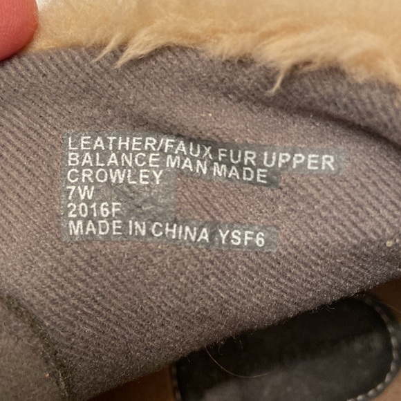 NWOT Earth Origins Crowley Gray Leather Suede Boots Fur Trim Women’s Size 7 Wide - Picture 13 of 13